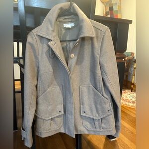 J Crew Womens Wool Blend Utility Coat Jacket Cargo Tan Beige X-Small